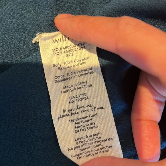 Wilfred turquoise wrap mini dress, size 2 - Picture 6 of 6